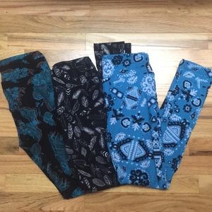 Three Lularoe one size leggings for one LOW PRICE!